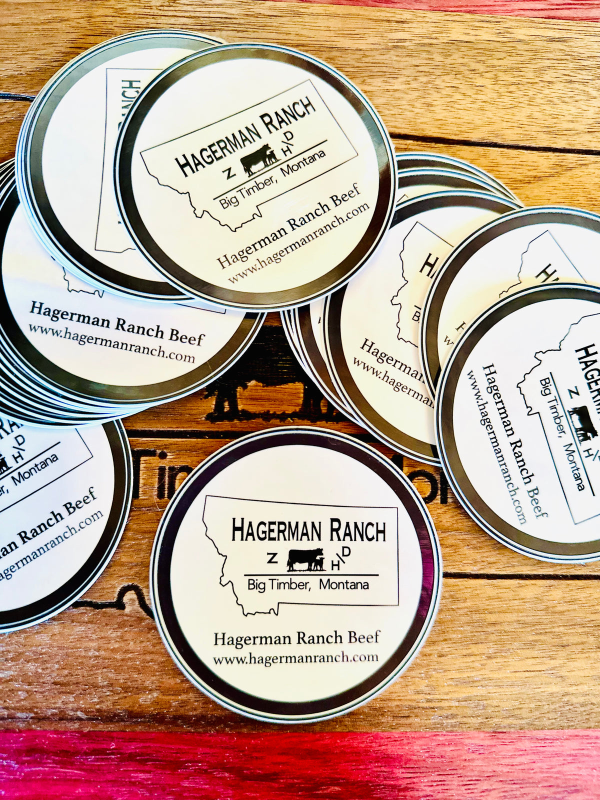 Hagerman Ranch Sticker montana family fun beef cattle meat local